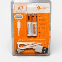 Aggiy K7 Type-C Şarj Edilebilir Küçük Kalem Pil AAA 1.5V 800mWh