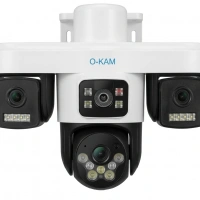 O-Kam Ok-301 3 Kameralı 4G Çift Panelli Güvenlik Kamerası