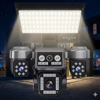 O-Kam 3+3+3+3 12MP Dört Kameralı Çift Panelli Solar Aydınlatmalı 4G Kamera Ok-334(Turkcell Sim Kartlı)