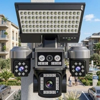 O-Kam 3+3+3+3 12MP Dört Kameralı Çift Panelli Solar Aydınlatmalı 4G Kamera Ok-334