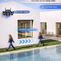 My-Scope My-01 3+3+3+3 4 Kameralı Wi-Fi Güvenlik Kamerası