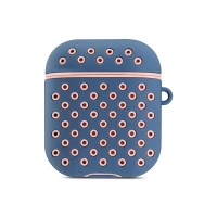 AİRPODS 1 SİLİKON DELİKLİ MAVİ-PEMBE KILIF