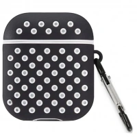 AİRPODS 1 SİLİKON DELİKLİ SİYAH-BEYAZ KILIF