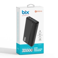 BİX PB302 22.5W SİYAH QUALCOMM 4.0 QUICK ŞARJ 30000 MAH POWERBANK