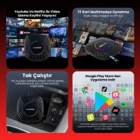 Bmw için 4+64 Gb Sim Kartlı Car Smart Box Carplay