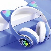 CAT STN-28 KABLOSUZ KAFA ÜSTÜ MAVİ KULAKLIK