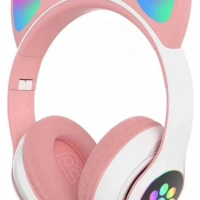 CAT STN-28 KABLOSUZ KAFA ÜSTÜ PEMBE KULAKLIK