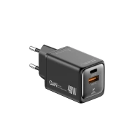 İberry 48W Gan Çift Çıkışlı Şarj Başlığı Hi48 Mini Siyah