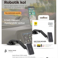 İBERRY C501 VECTOR MOVER VANTUZLU MIKNATISLI ARAÇ TUTUCU