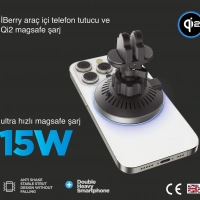 İberry Qi2 15W Magsafe Araç Tutucu