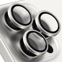 İPHONE 15 PRO / MAX TİTAN BEYAZ KAMERA KORUYUCU