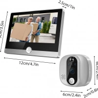 Kayıt Yapabilen Kapı Dürbünü Kamarası KM-19 W1