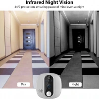 Kayıt Yapabilen Kapı Dürbünü Kamarası KM-19 W1