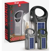 Kts-1437 Güneş Panelli Lamba Ve Radio Ses Bombası Siyah