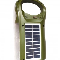 Kts-1437 Güneş Panelli Lamba Ve Radio Ses Bombası Yeşil