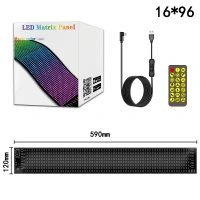 LED MATRİX PANEL LED-03 16X96 LED 120*600 MM