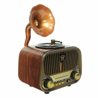 Md-1319 Gramafon Görünümlü Radio Ses Bombası