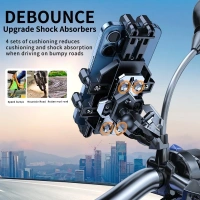 Motosiklet Ayna Yaylı Telefon Tutucu H08