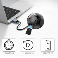 O-Kam Şarjlı Mıknatıslı Mini Balıkgözü Kamera TRM-CMR32