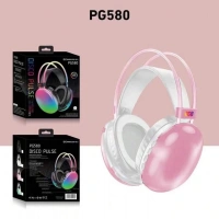 PG580 RGB KULAKÜSTÜ BLUETOOTH KULAKLIK PEMBE