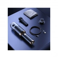 Şarjlı Işıklı Araç Elektrikli Süpürgesi Q9 Siyah