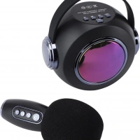 SP-02 SİYAH KARAOKE MİKROFONLU SPEAKER