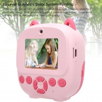 Termal Yazıcılı Çocuk Dijital Fotoğraf Makinesi S5-App Pembe