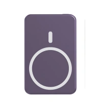 YK DESIGN 5000 MAH KABLOLU-22.5W MAGSAFE-15W POWERBANK YK-915 MOR