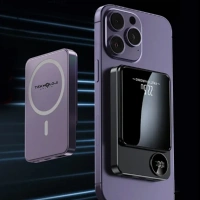 YK DESIGN 5000 MAH KABLOLU-22.5W MAGSAFE-15W POWERBANK YK-915 SİYAH