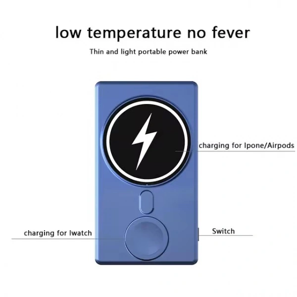 3 İN 1 N66 MAGSAFE KABLOSUZ WATHC POWERBANK