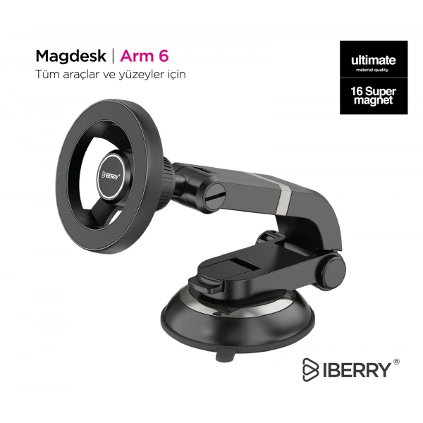 İberry Magdesk Arm 6 Magsafe Araç Telefon Tututcu Arm6
