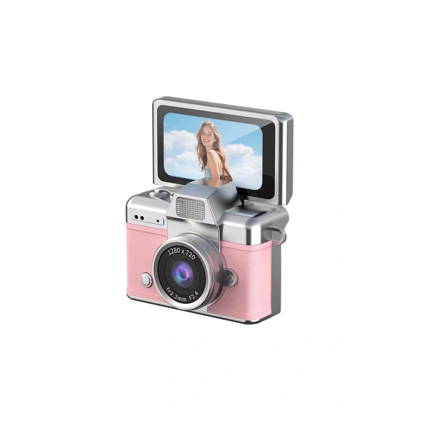 iDragon Lk-027 Mini Fotoğraf Makinesi Pembe