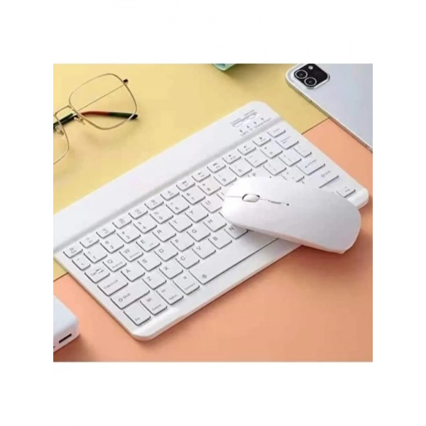 Bluetooth Klavye Mouse Kit Beyaz