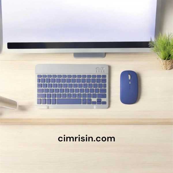 Bluetooth Klavye&Mouse Set Mor