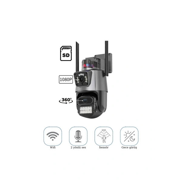 Çift Kameralı Wifi Kamera YK-P2042