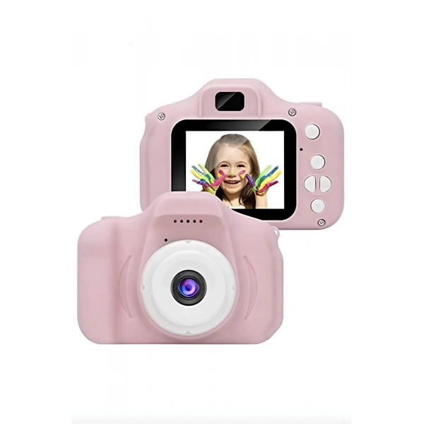Çocuk Dijital Fotoğraf Makinesi Kids X2 Pembe