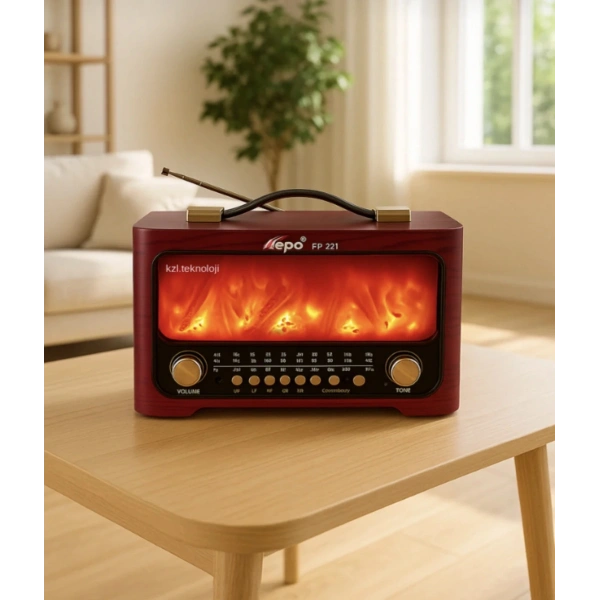 Fp-821 Şömine Radio Ses Bombası Kestane