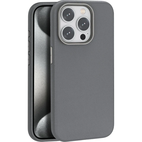 İPHONE 14 PRO MAX DERİ JOKO MAGSAFE GRİ KILIF