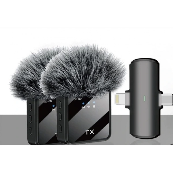 Kablosuz Yaka Mikrofonu Çiftli F15-2