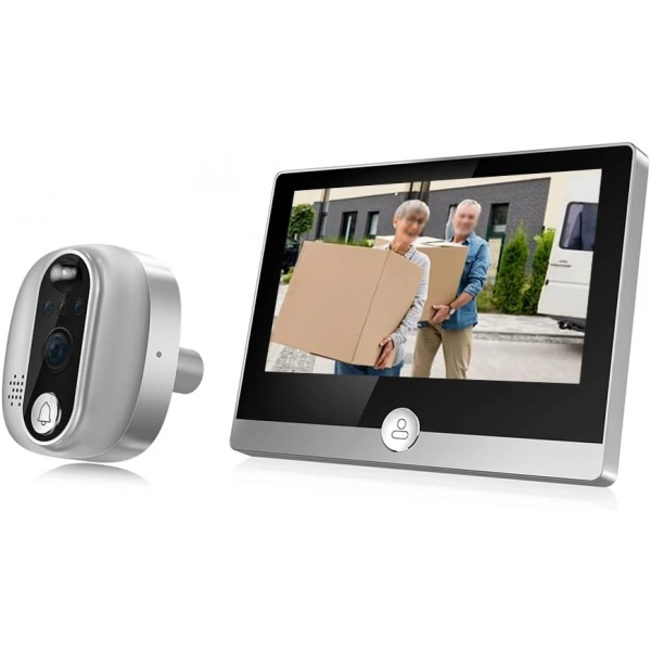 Kayıt Yapabilen Kapı Dürbünü Kamarası KM-19 W1