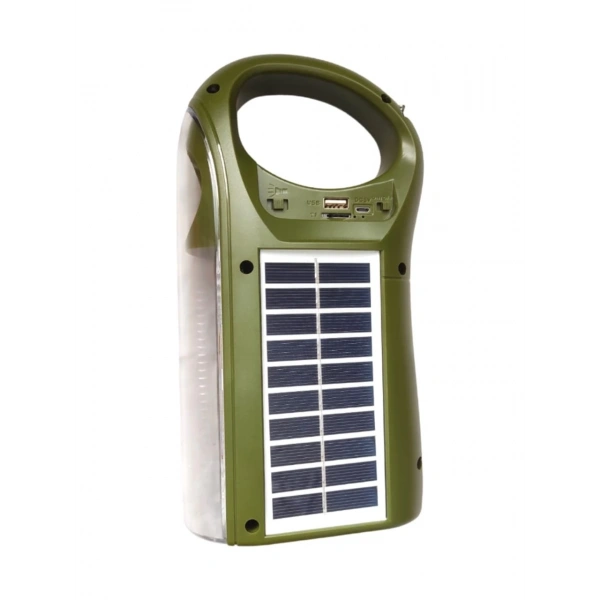 Kts-1437 Güneş Panelli Lamba Ve Radio Ses Bombası Yeşil