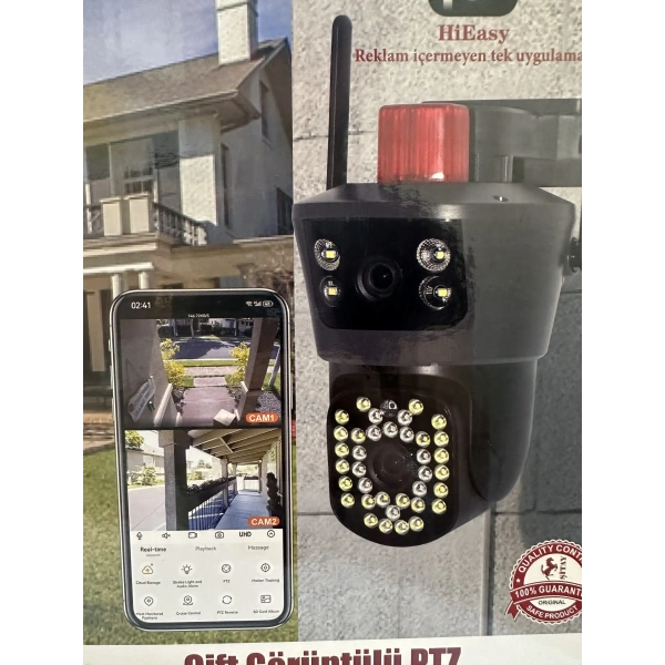 Şitay Sty-wbp346 6Mp Çift Kameralı Wi-Fi Güvenlik Kamerası Siyah