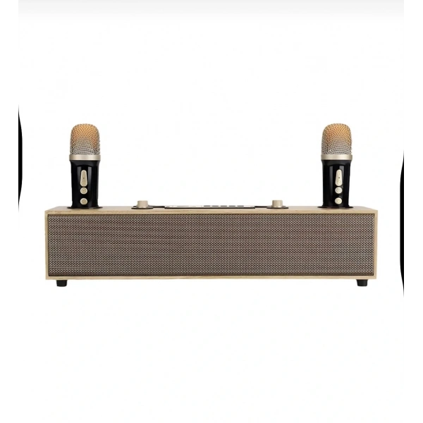 Xm-521k Sp-09 Ahşap 2 Mikrofonlu Bluetooth Ses Bombası