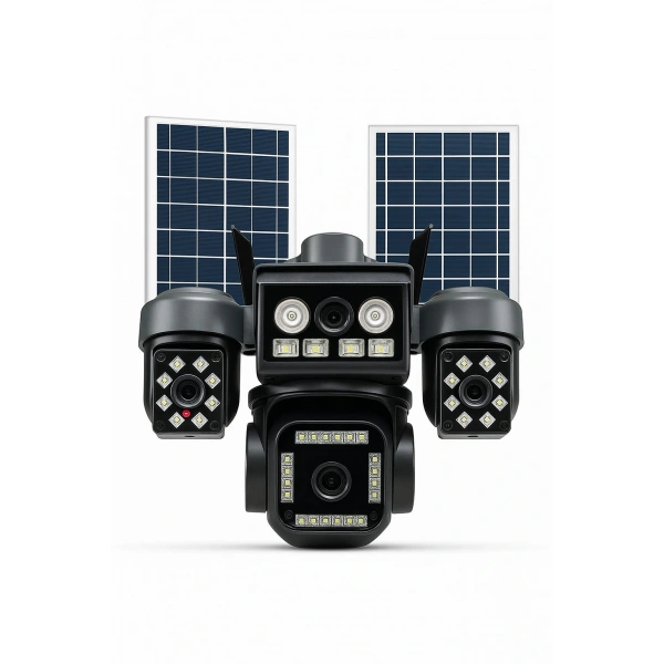 Z-Tech 4 Kameralı Çift Panelli 4G Kamera