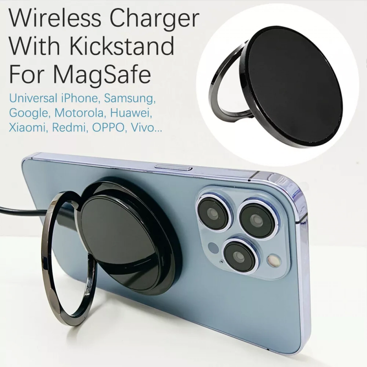 15W Magsafe Kablosuz Stand Yüzüklü