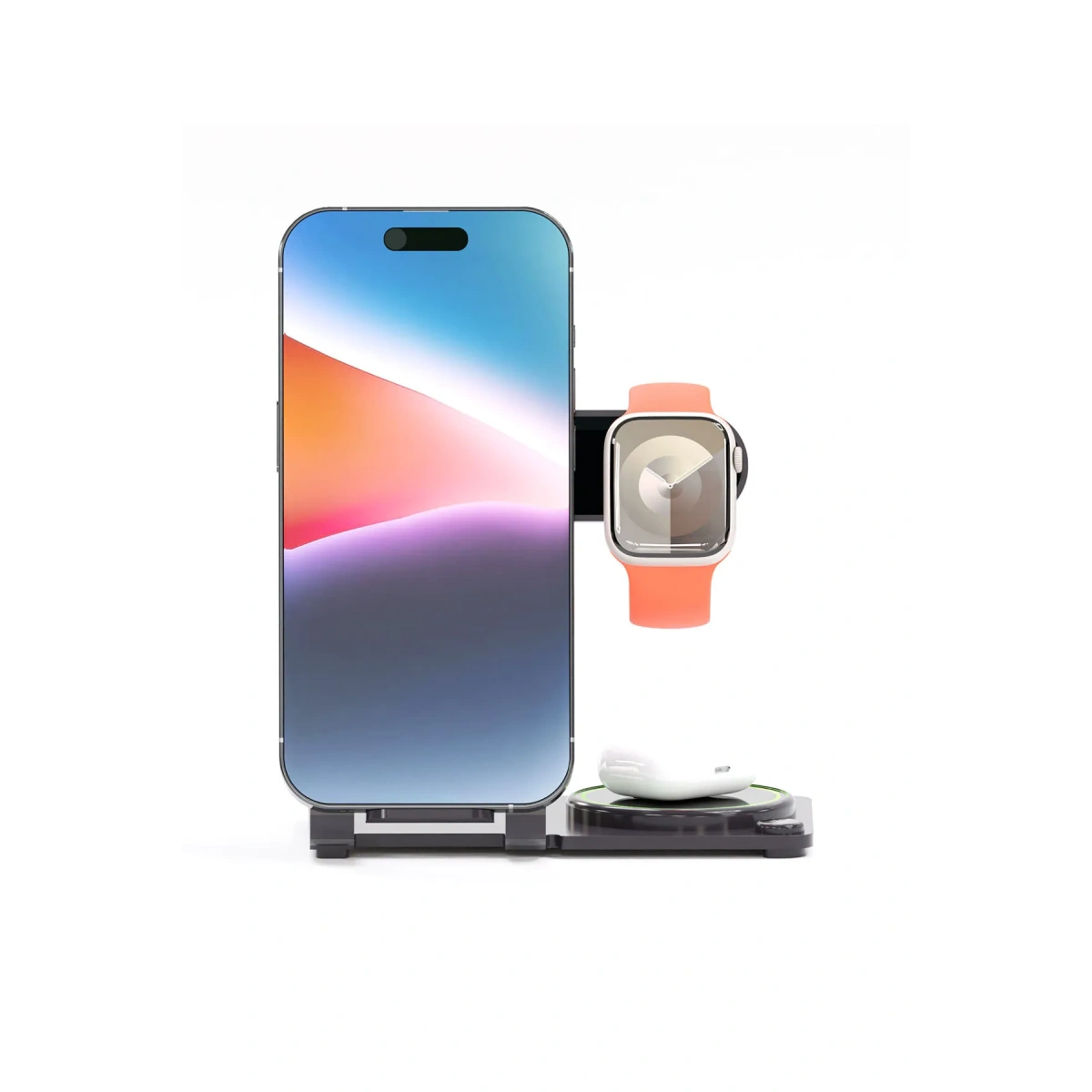 3 İn 1 Y91 Magsafe Kablosuz Stand Gümüş