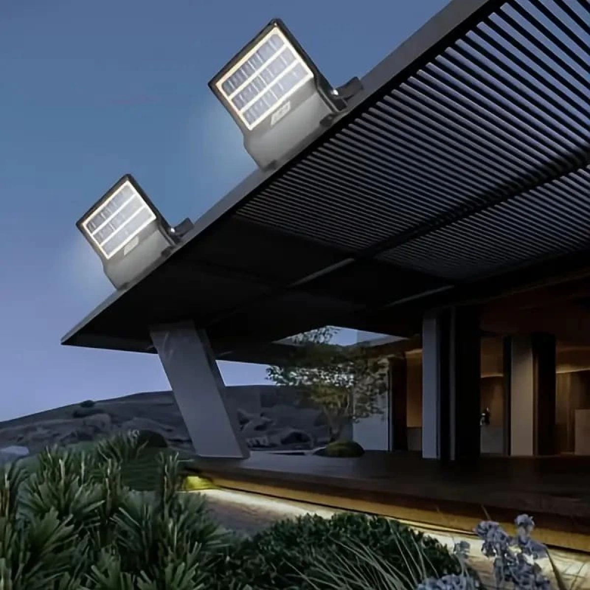 400W Güneş Panelli Bahçe Aydınlatma 15000Ma Gp-06