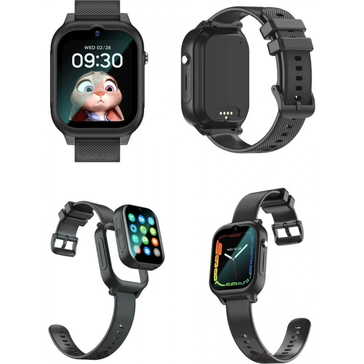 4G Max Çocuk Saati Hx Kids Siyah