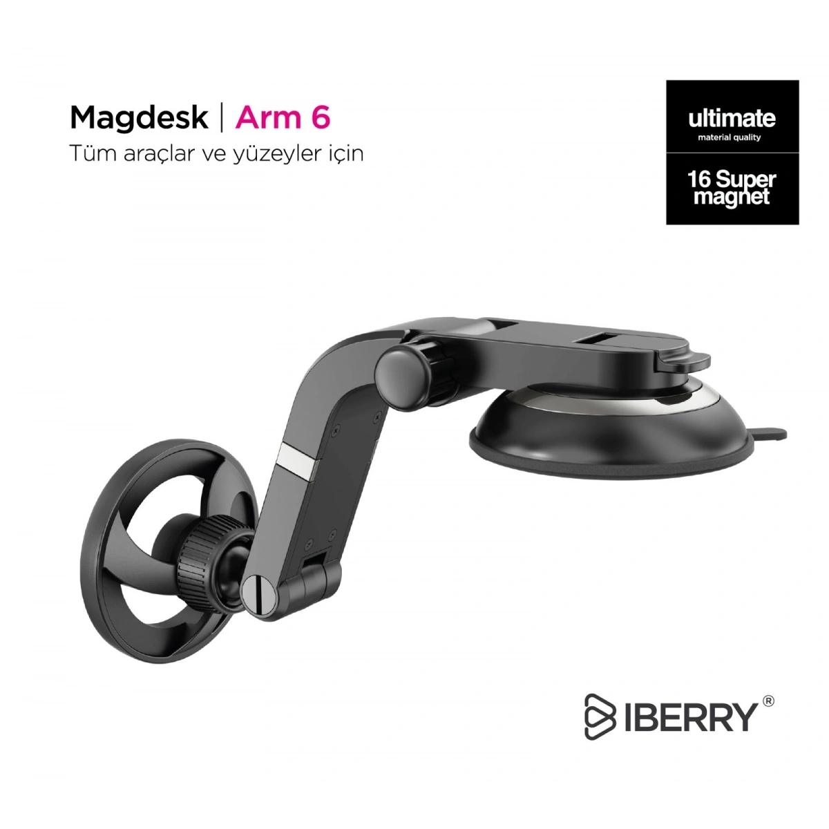 İberry Magdesk Arm 6 Magsafe Araç Telefon Tututcu Arm6