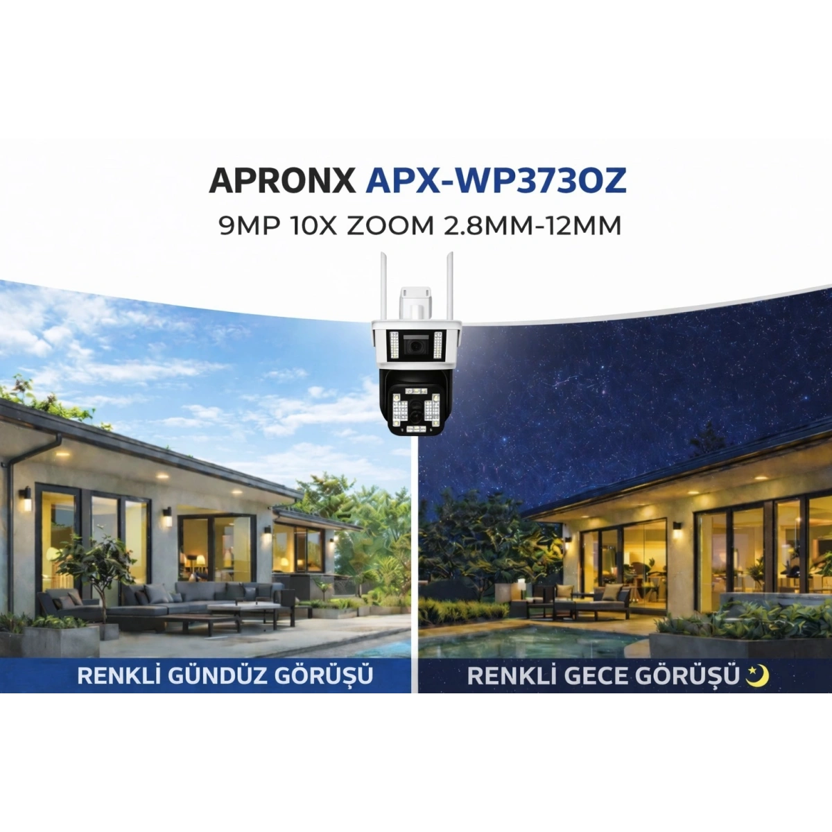 Apronx Apx-wp363oz 9Mp 10x Zoom Çift Kameralı Wifi Kamera